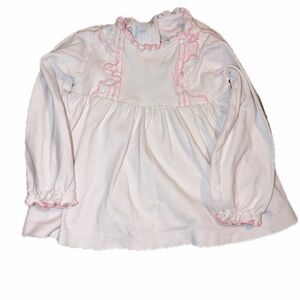 Little English 4t white pink girls shirt